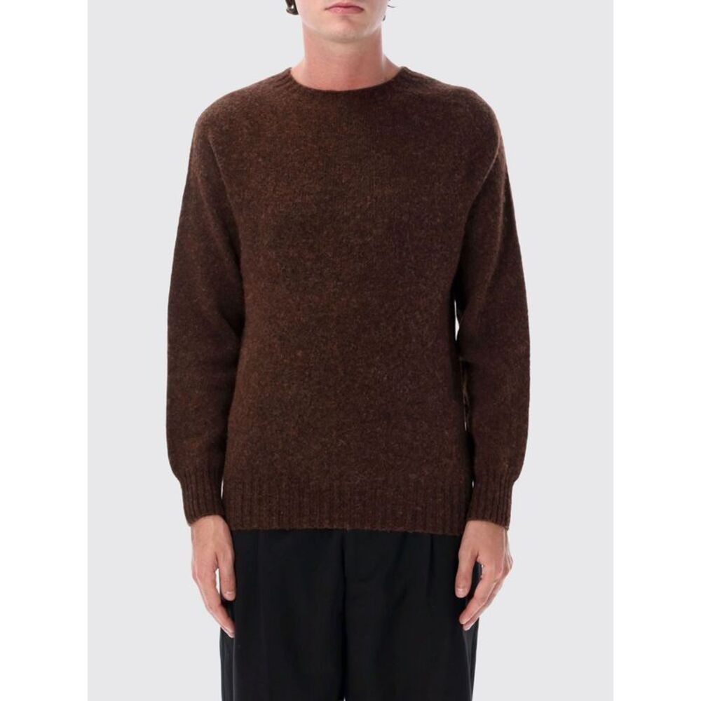Howlin Men Crewneck Wool Blend Jumper Howlin With Ribbed Trims